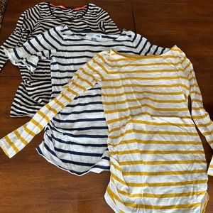 Striped cotton maternity tops